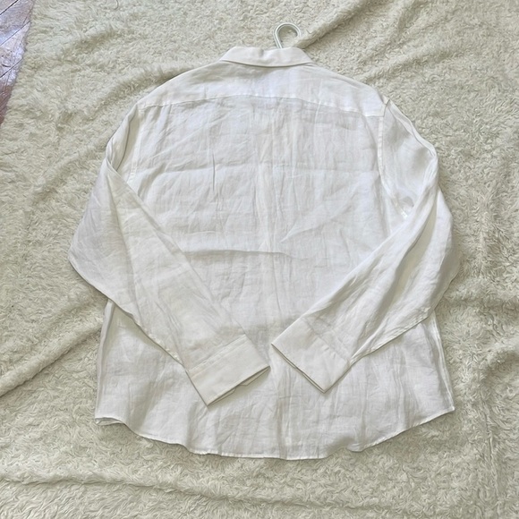 Baird McNutt White Button-Up Shirt 100%Linen - Picture 10 of 13